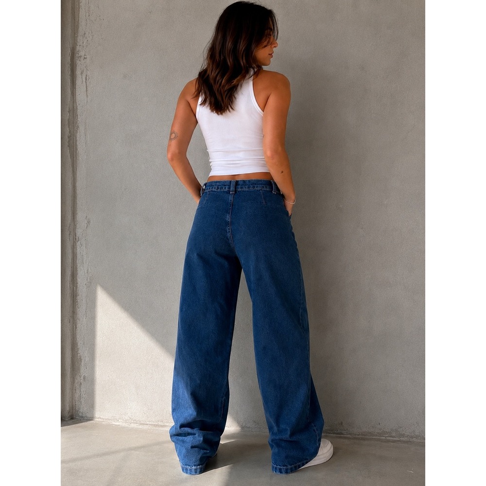 Vintage Casual Corner Jeans Womens 10 High Rise Wide Leg Denim Made in USA 90s - Picture 3 of 12